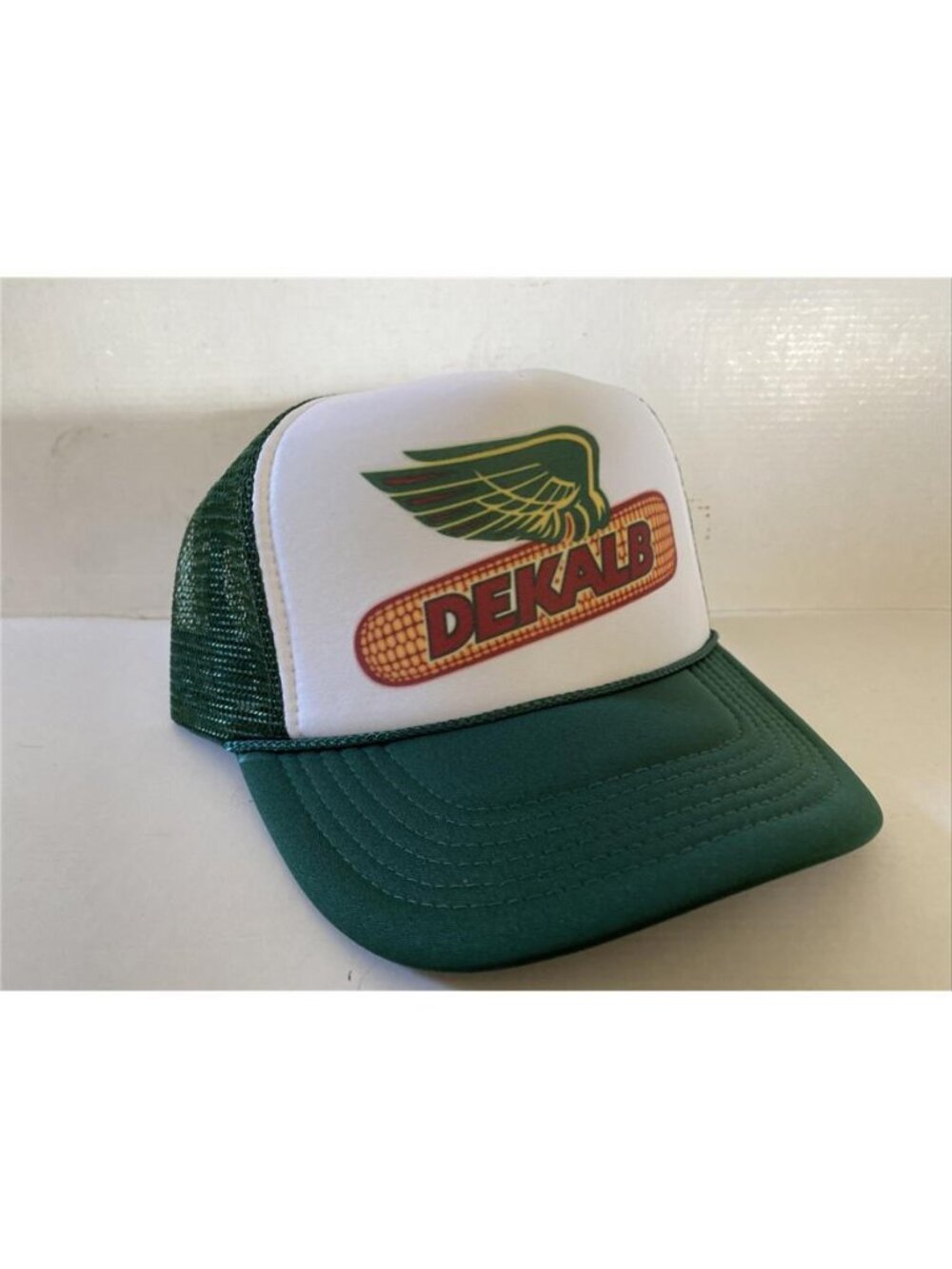 Vintage Dekalb Seeds Hat Retro Farming Foam Mesh Snapback Cap Dark Green New 80s - Picture 2 of 3